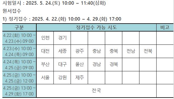 한국사능력검정시험-원서접수-일정확인