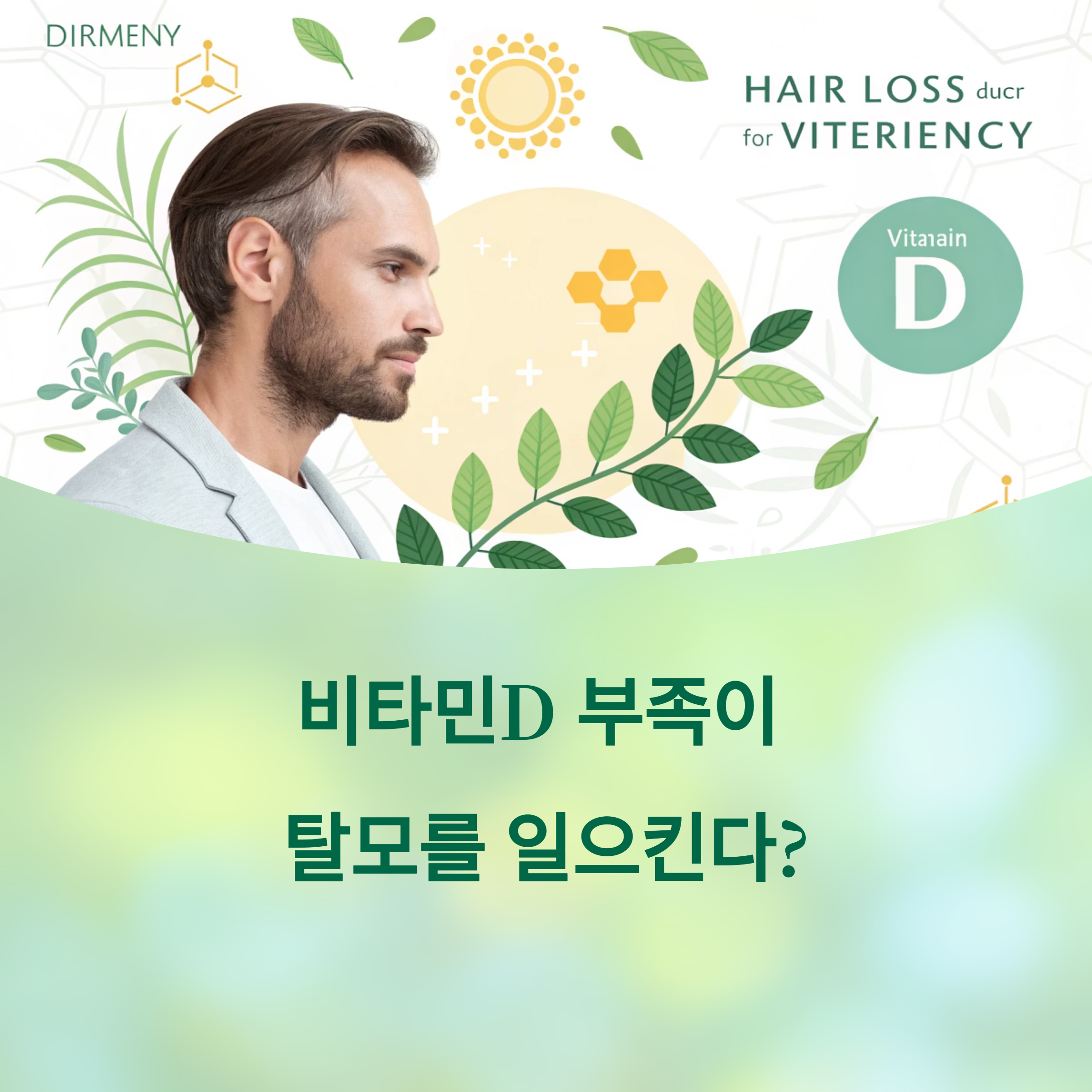 비타민D와 탈모의 숨겨진 관계, 부족하면 머리카락이 빠진다. 에 대한 이미지