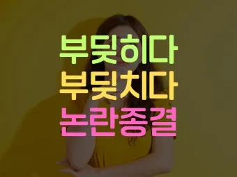 부딪치다 부딪히다 맞춤법 차이 예시_17