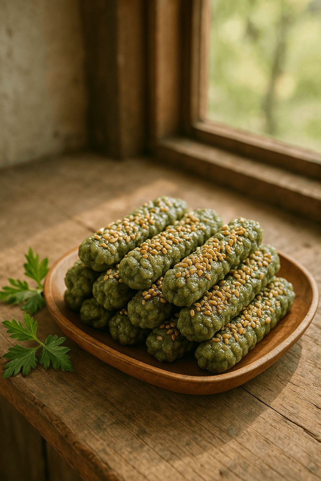 충북 단양의 석회암 바위틈에서 자란 쑥으로 만든 쑥산자