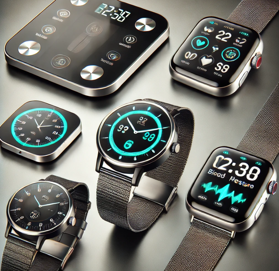 스마트 워치, 혈압계, 체중계 관련 사진