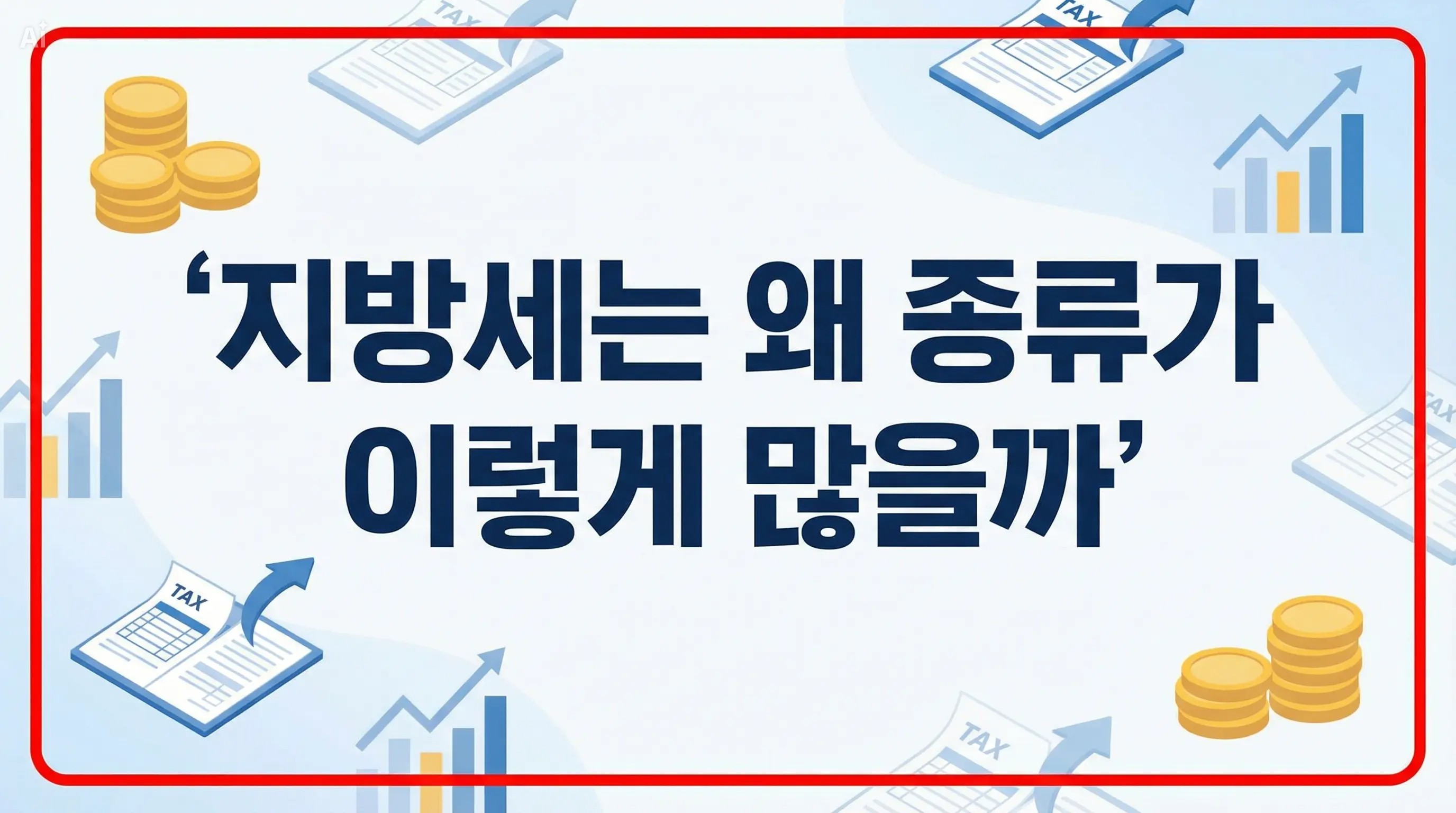 지방세는 왜 종류가 이렇게 많을까