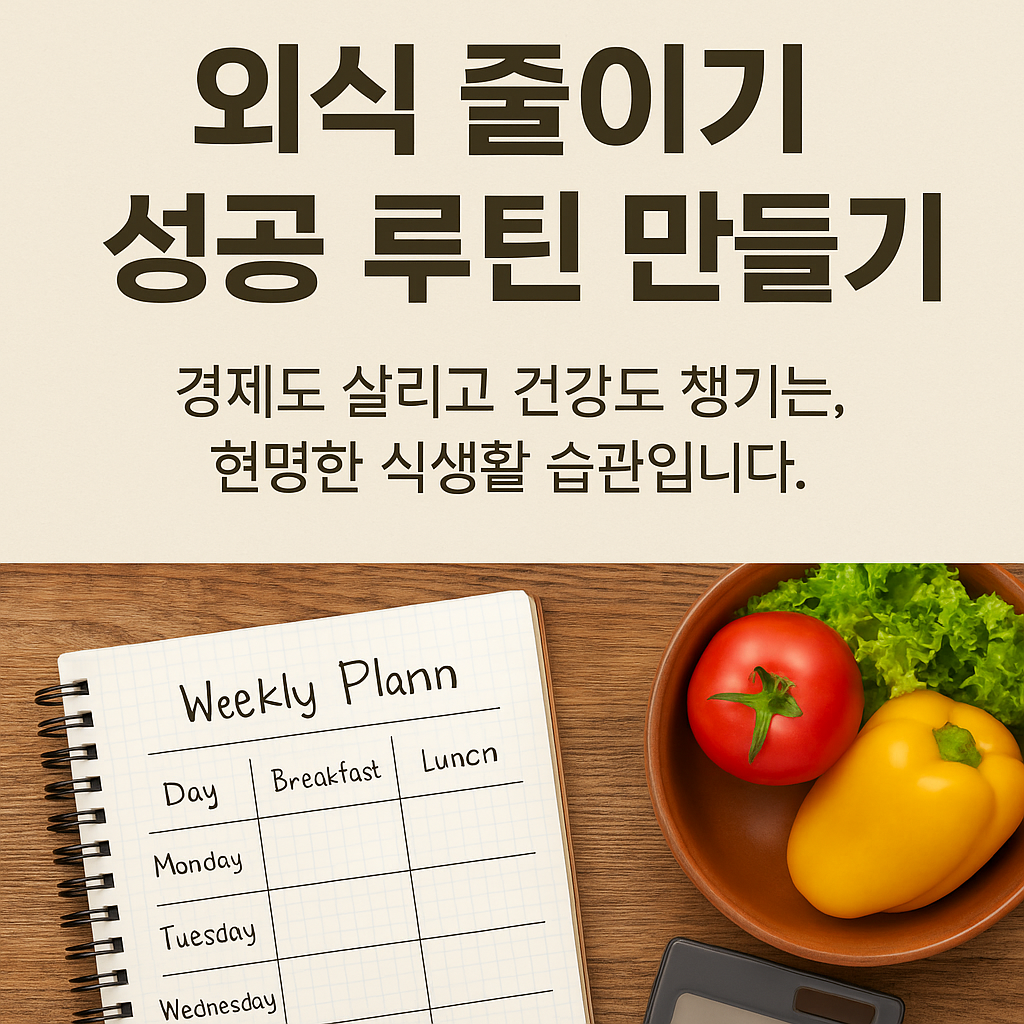 외식 줄이기 성공 루틴 만들기