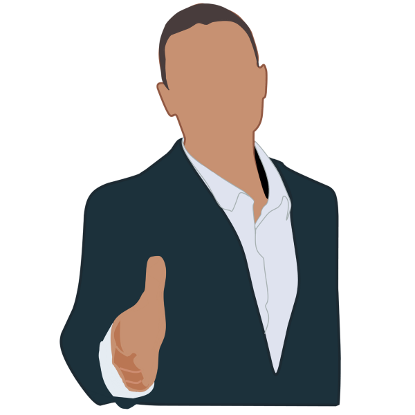 악수를-권하는-사람