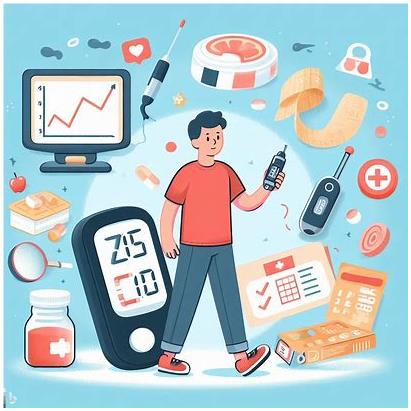 당뇨병 혈당 관리 설명 그림