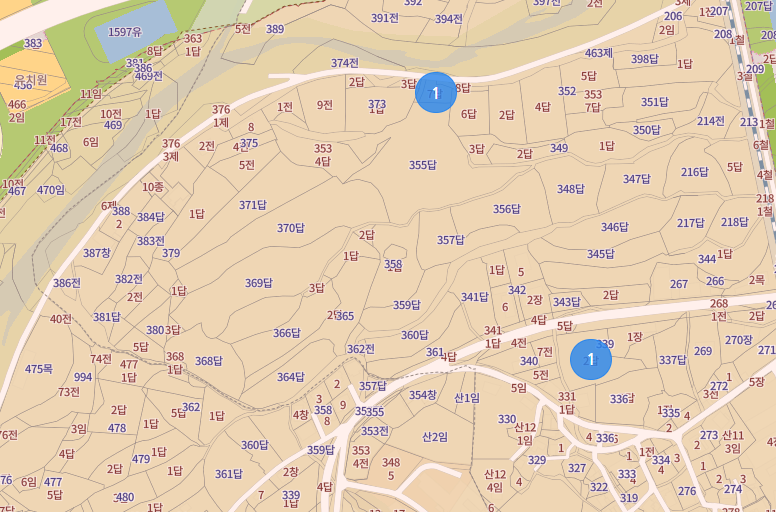 네이버부동산-지적도-확인