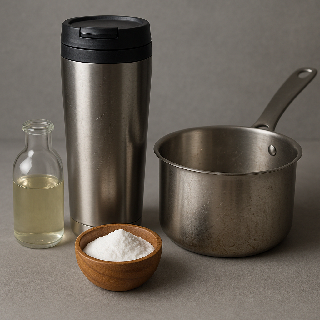 냄비, 텀블러 연마제 제거