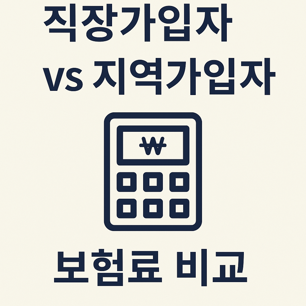 직장가입자, 지역가입자 보험료 비교, 계산 예시
