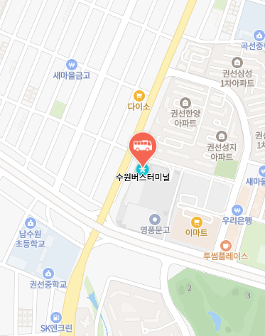 수원버스터미널 위치 지도