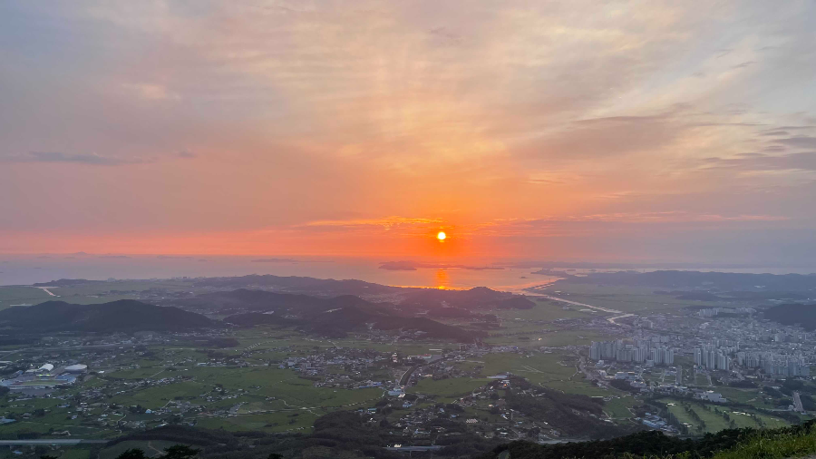 옥마산 전망대 노을감상