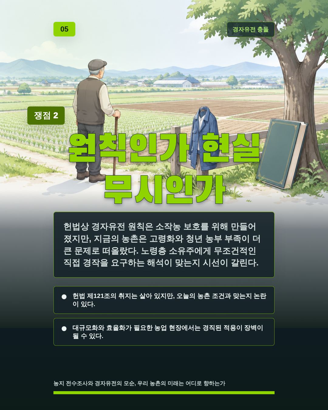 원칙인가 현실 무시인가