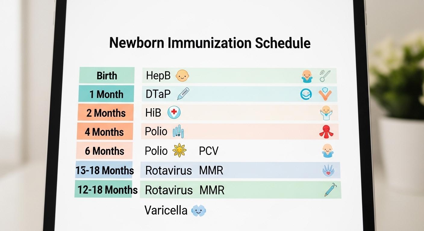 신생아 예방접종표