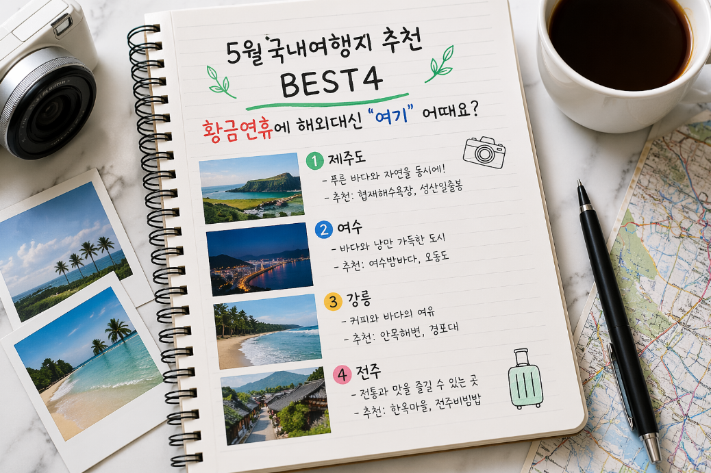 5월 황금연휴 국내여행지 추천 BEST4, 여기서 결정하세요