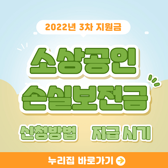 소상공인 손실보전금 신청 방법, 지급 시기, 대상, 누리집