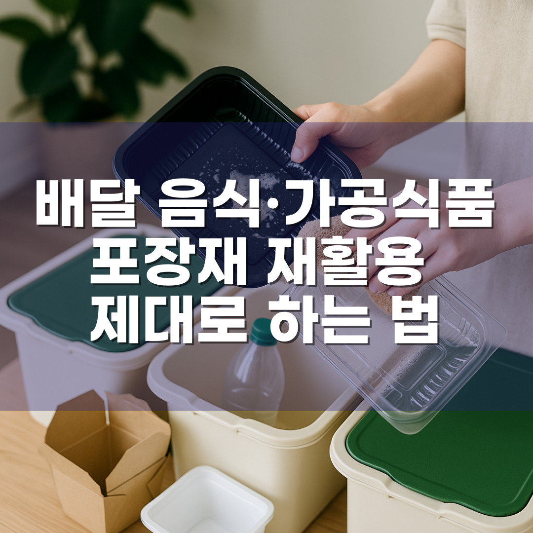 배달 음식&middot;가공식품 포장재 재활용 제대로 하는 법