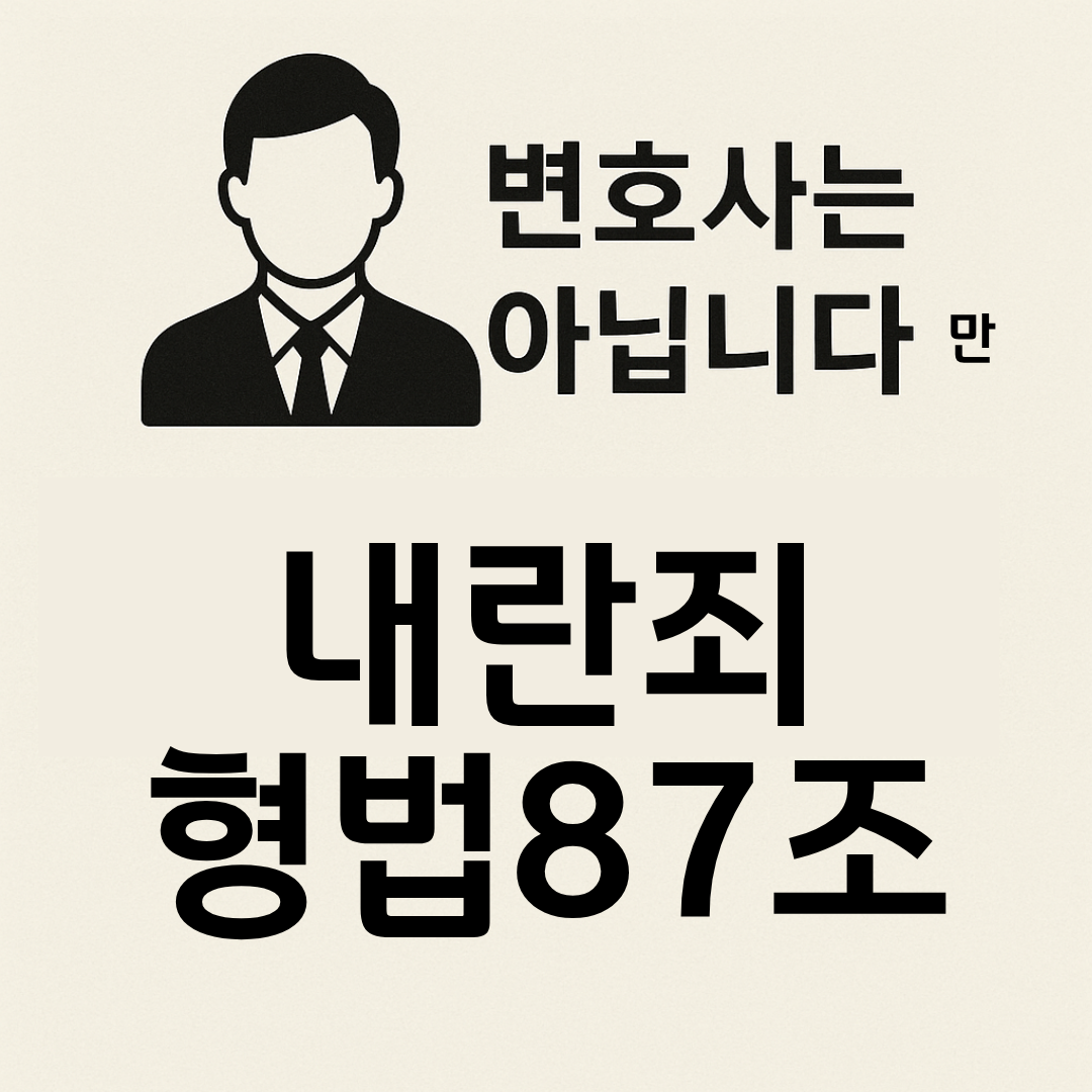 변호사는 아닙니다만 내란죄 형법87조