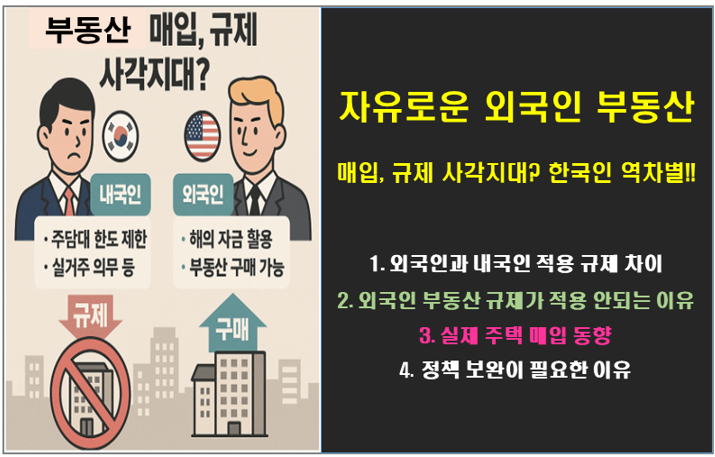 자유로운 외국인 부동산 매입, 규제 사각지대? 한국인 역차별 논란