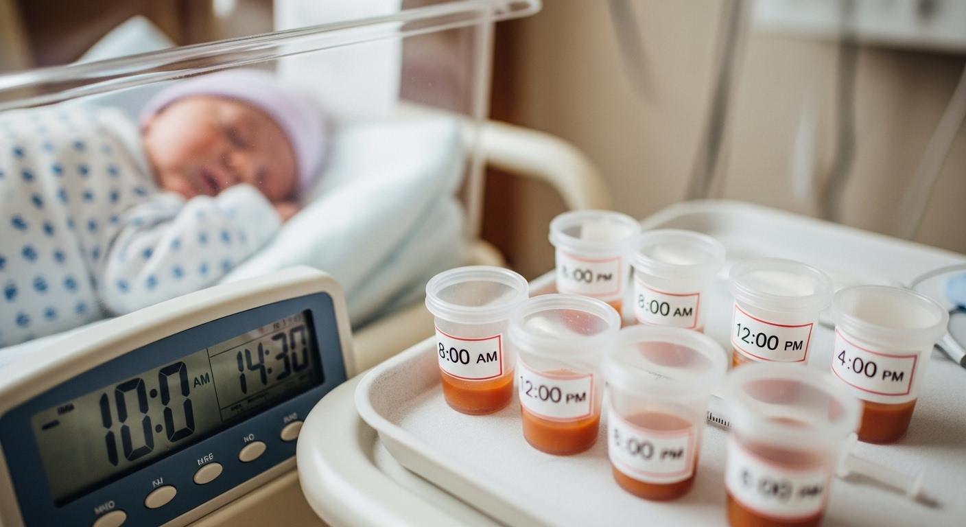 아기 병원약 시간차이