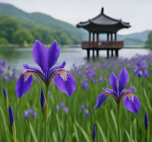 5월의 숨은 명소 남양주 물의정원 붓꽃