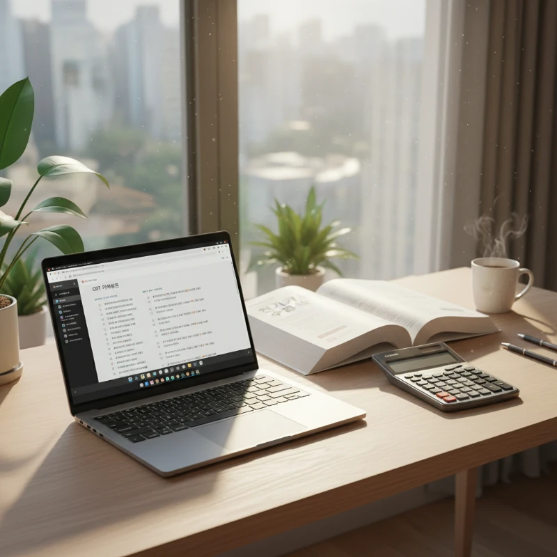 2026년 전기기능사 시험 합격을 위해 책상에서 기출문제를 공부하는 모습