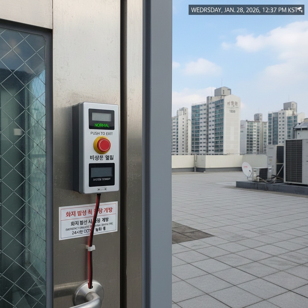 옥상 문 개방