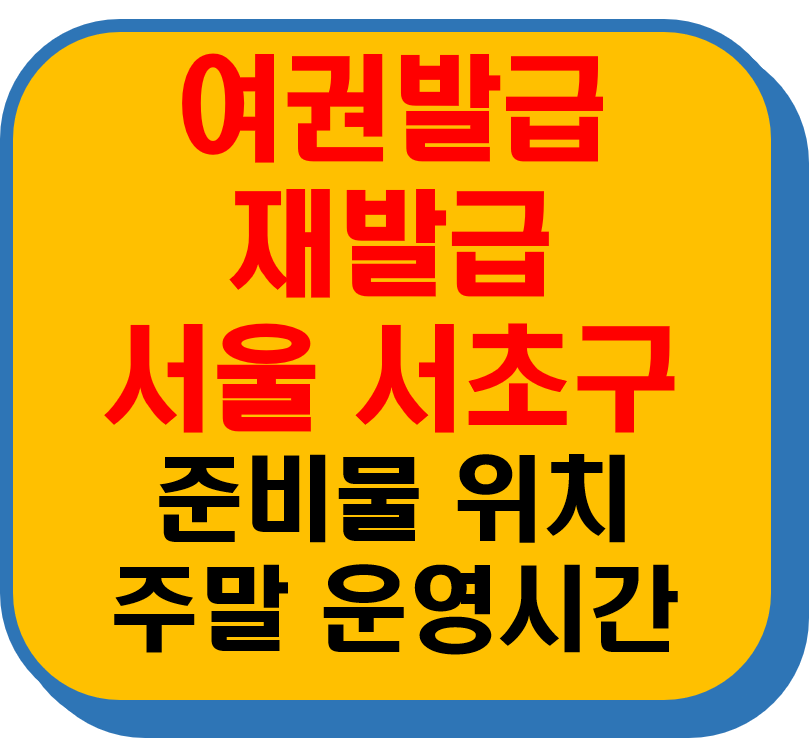 서울 서초구 여권발급 재발급 썸네일 이미지