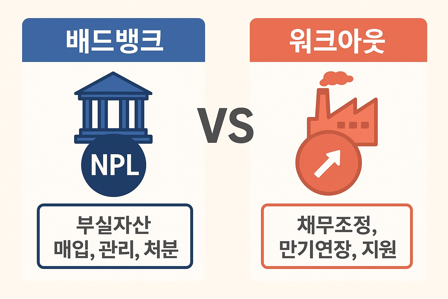 배드뱅크와 워크아웃의 차이점