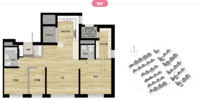 성남복정2구역-55C-평면도