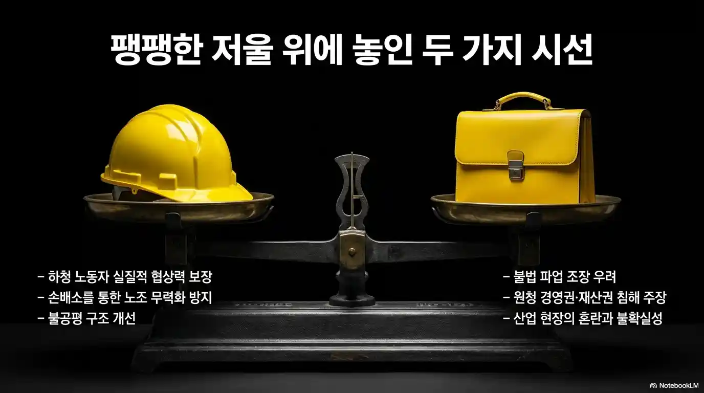 노란 봉투법 찬성 반대 논리