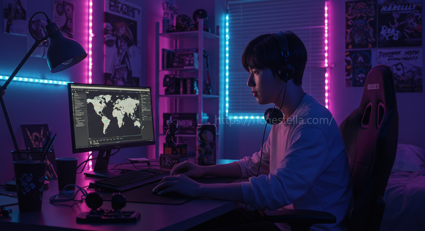 학점은행제로 온라인강의를 듣는 20대 남성