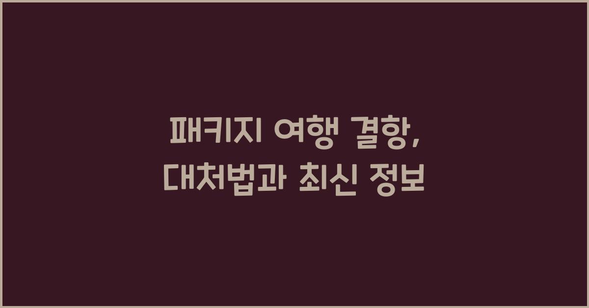 패키지 여행 결항