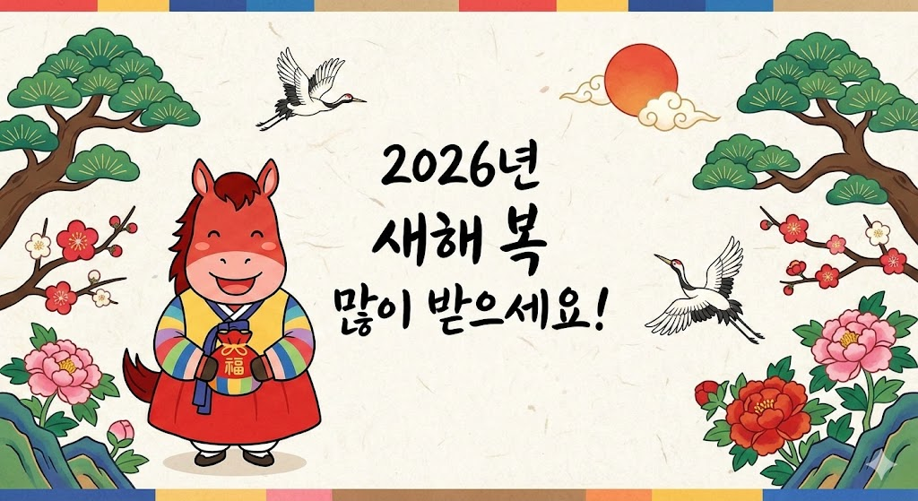 2026 무료 신년 축하 연하장 이미지