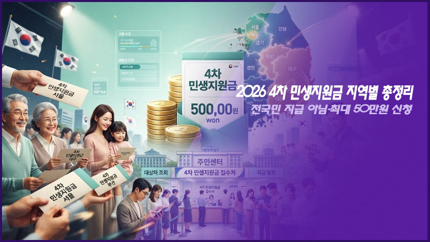 2026 4차 민생지원금 지역별 총정리｜전국민 지급 아님&middot;최대 50만원 신청