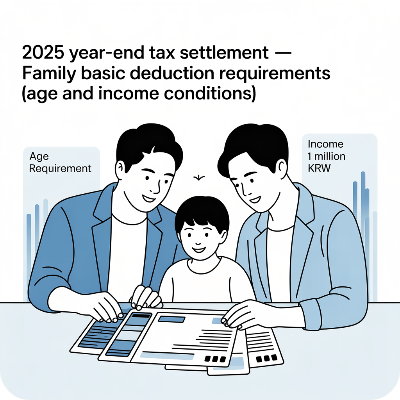 2025 연말정산 부양가족 기본공제 요건 이미지