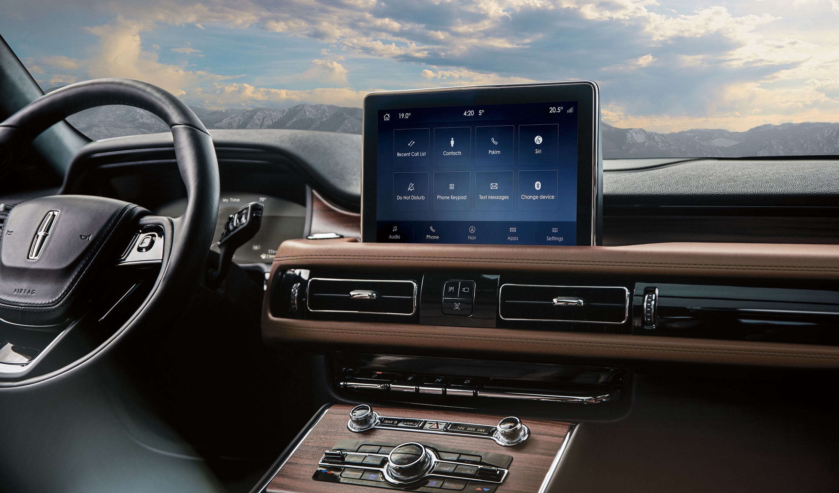 2023년형 링컨 에비에이터 중앙 디스플레이 사진