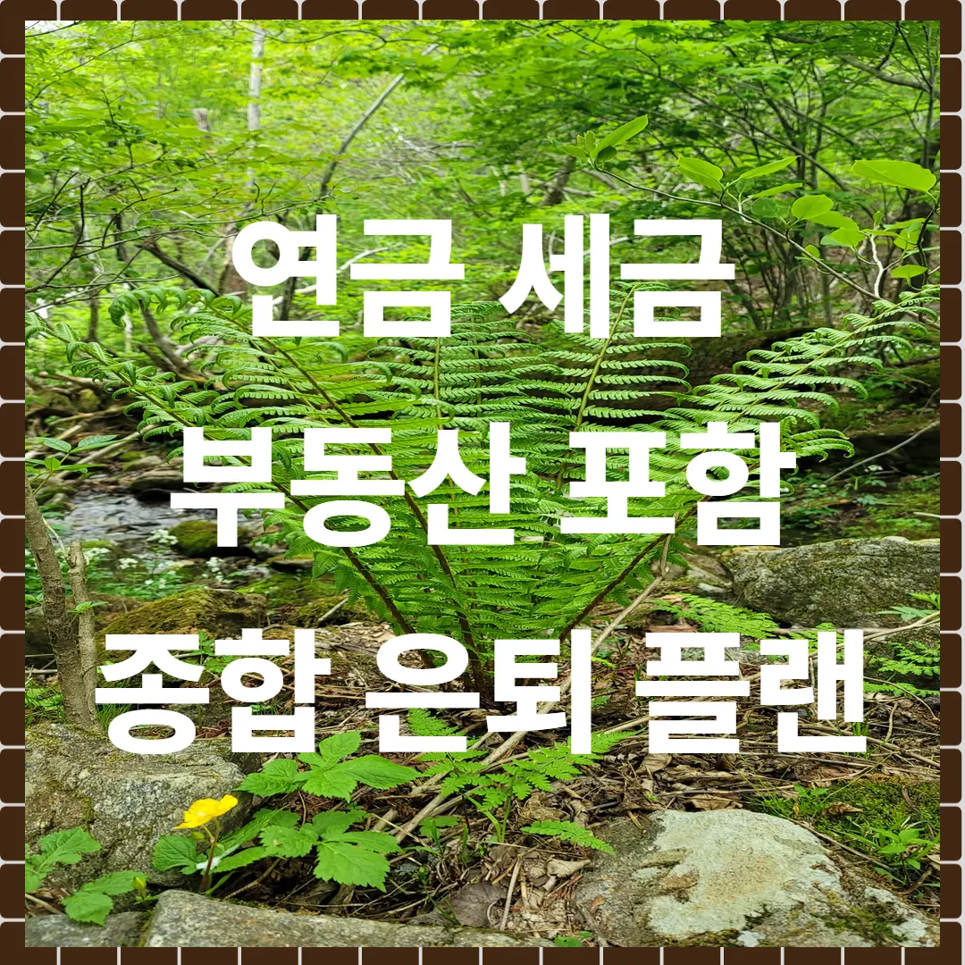 연금, 세금, 의료, 부동산까지 통합한 종합 은퇴 플랜 수립법