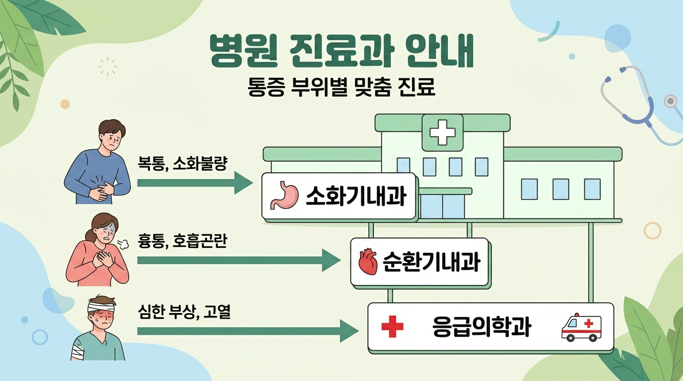 명치 통증 원인별 진료과 선택 기준 소화기내과 순환기내과