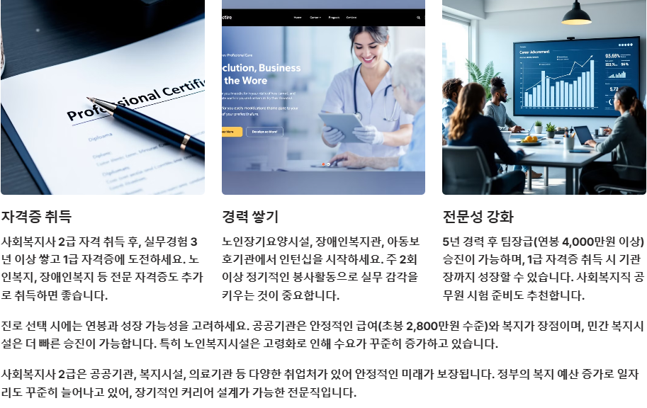 사회복지사 2급 진로 준비 방법