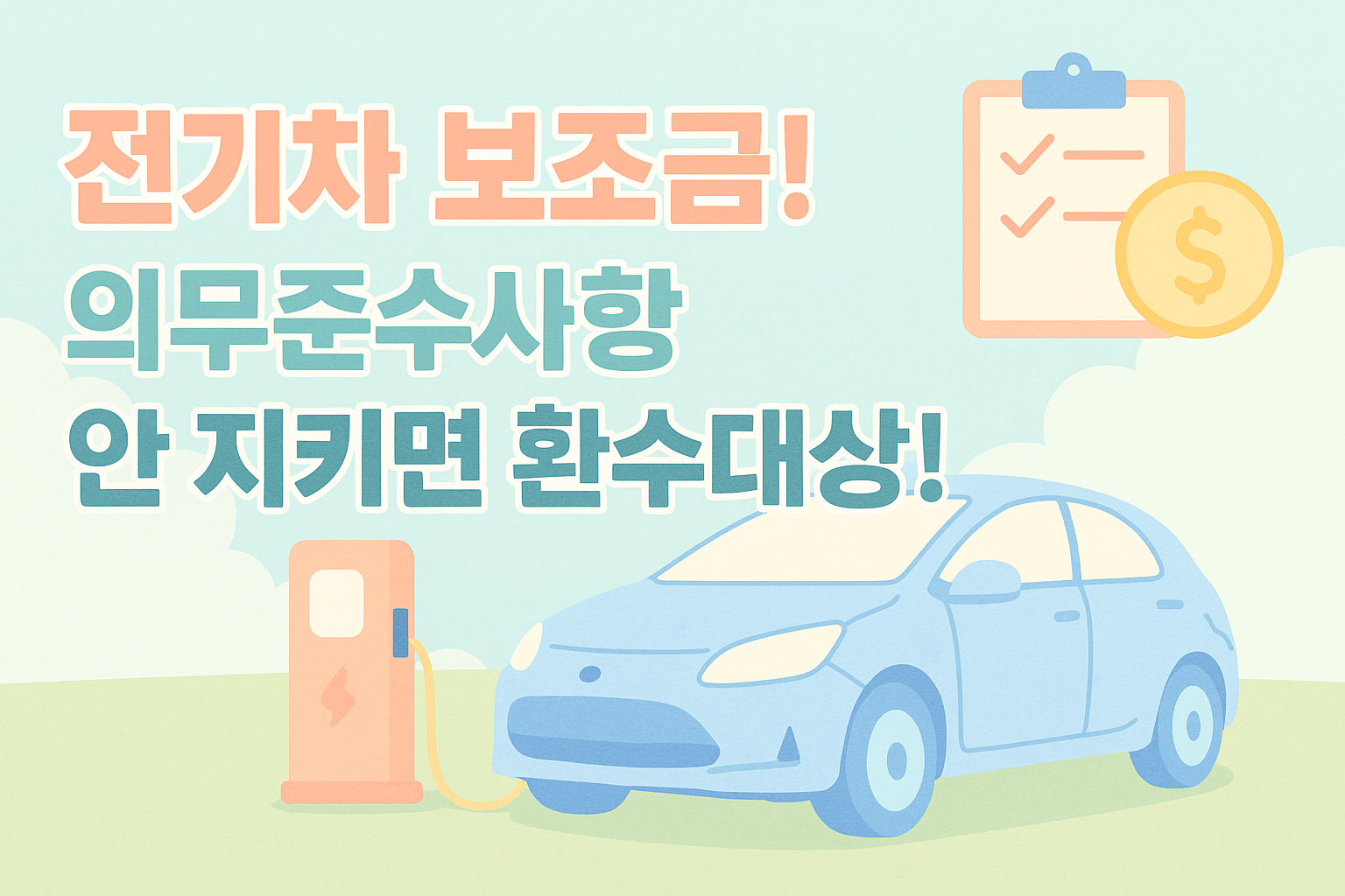 서울시 전기차 보조금! 의무준수사항 안 지키면 환수대상!