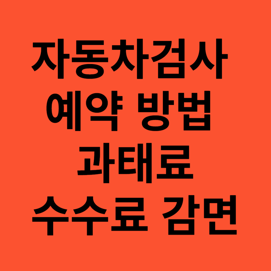 자동차검사 예약 과태료