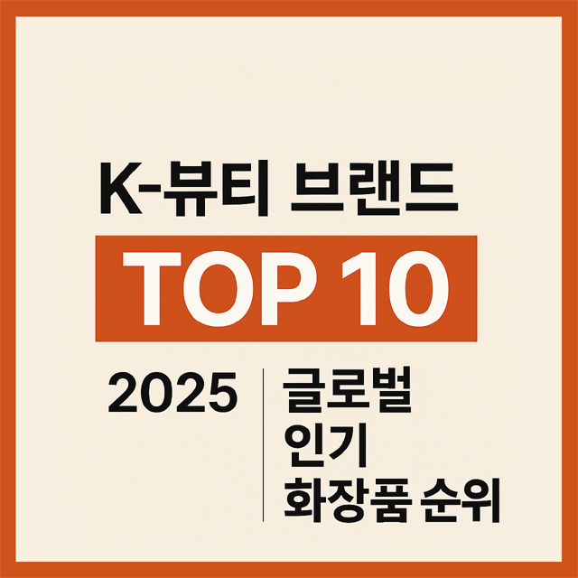 K-뷰티 브랜드 TOP 10|2025 글로벌 인기 화장품 순위