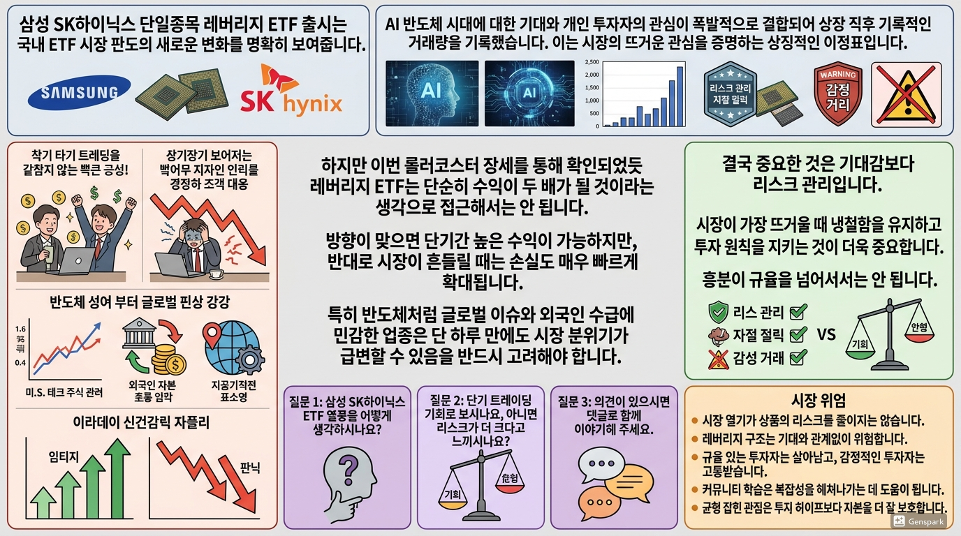 삼전닉스 단일종목 레버리지 ETF 출시 종합 균형 관점
