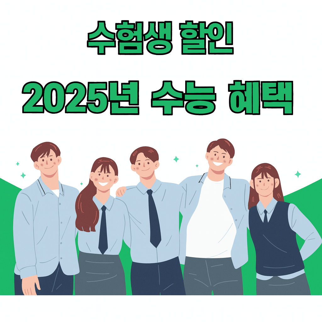 2025 수험생 할인 총정리|시험 끝난 수험생이 꼭 챙겨야 할 혜택 모음