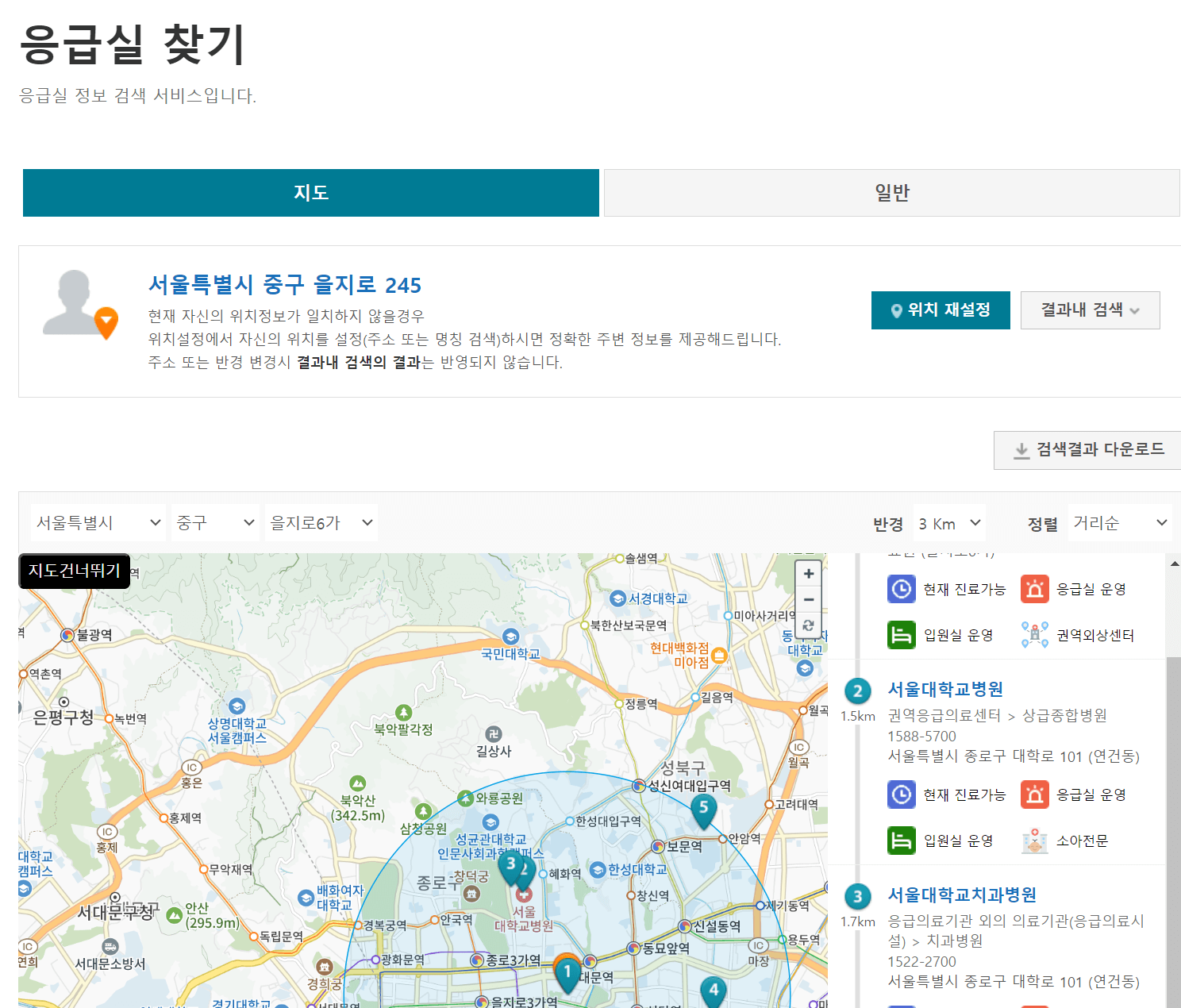 휴일에도 진료 가능 한 응급실, 병원, 약국 찾기