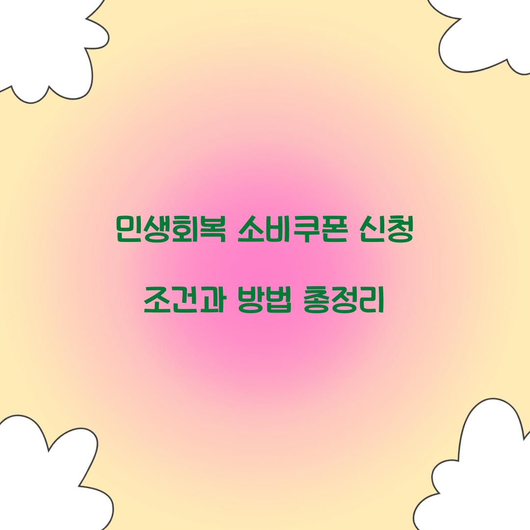 민생회복 소비쿠폰