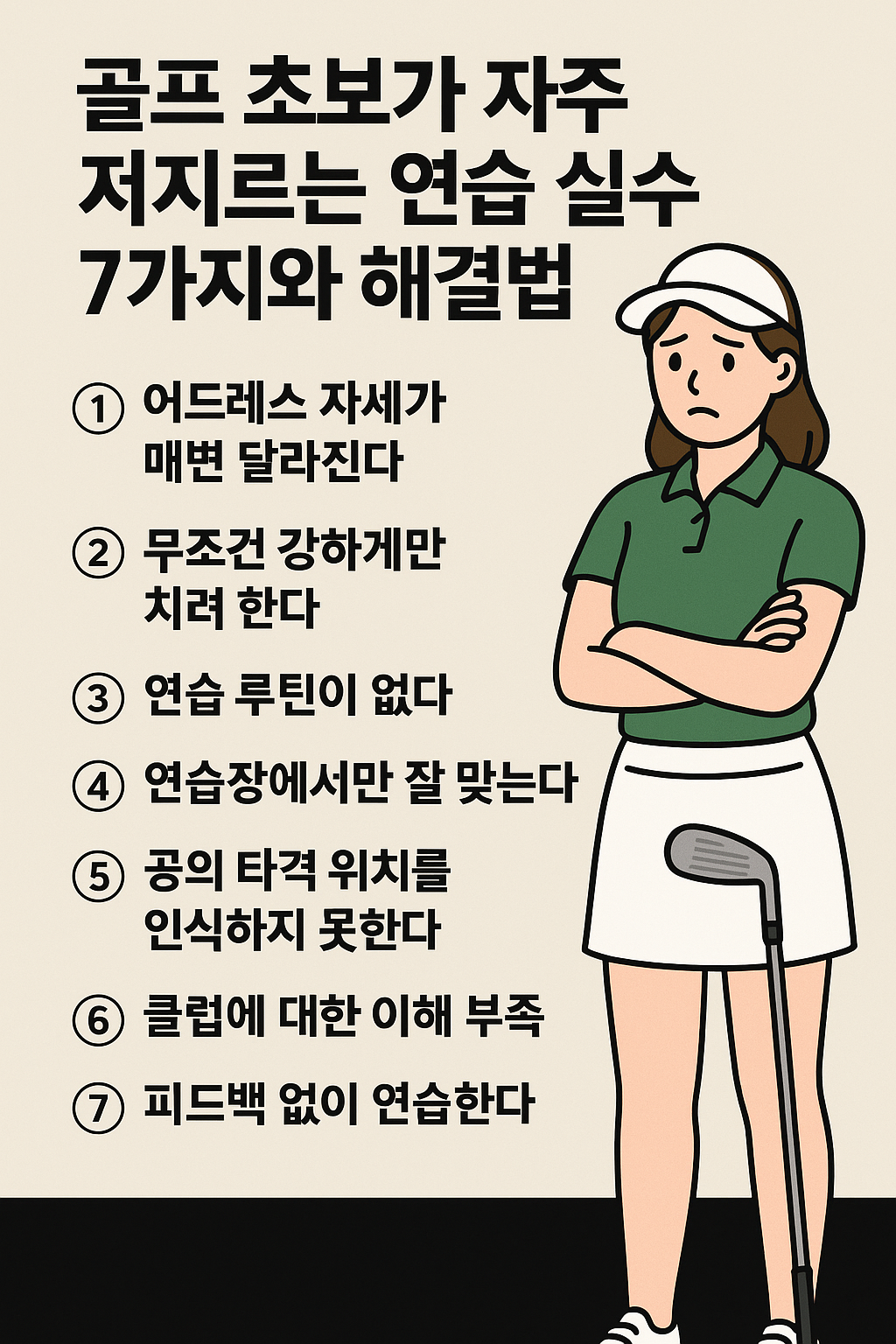 골프 초보가 자주 저지르는 연습 실수 7가지와 해결법 사진