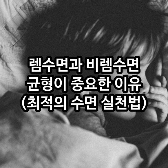 렘수면과 비렘수면의 균형이 중요한 이유