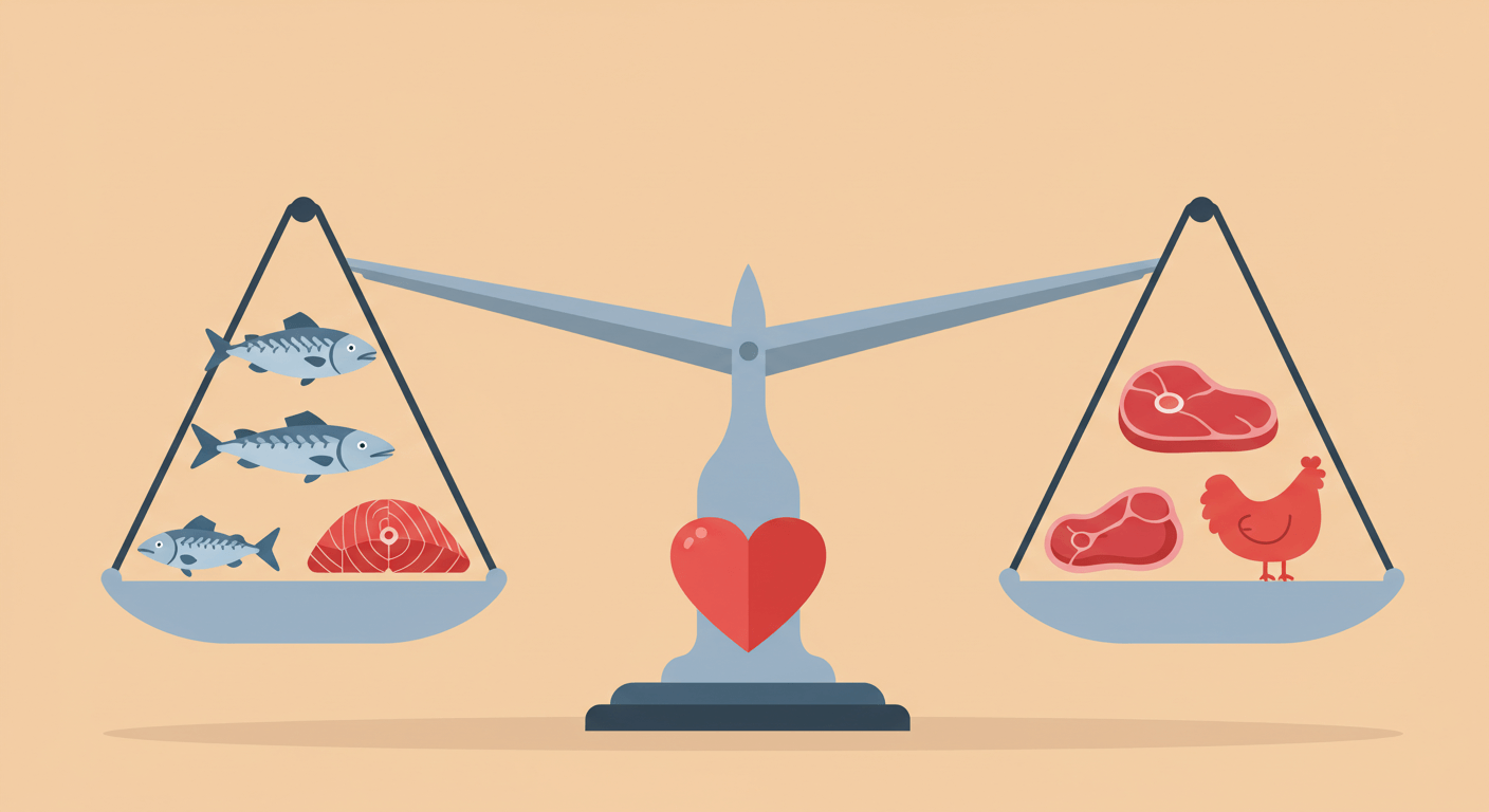 고지혈증 식품 비교 (등푸른 생선 vs 육류)