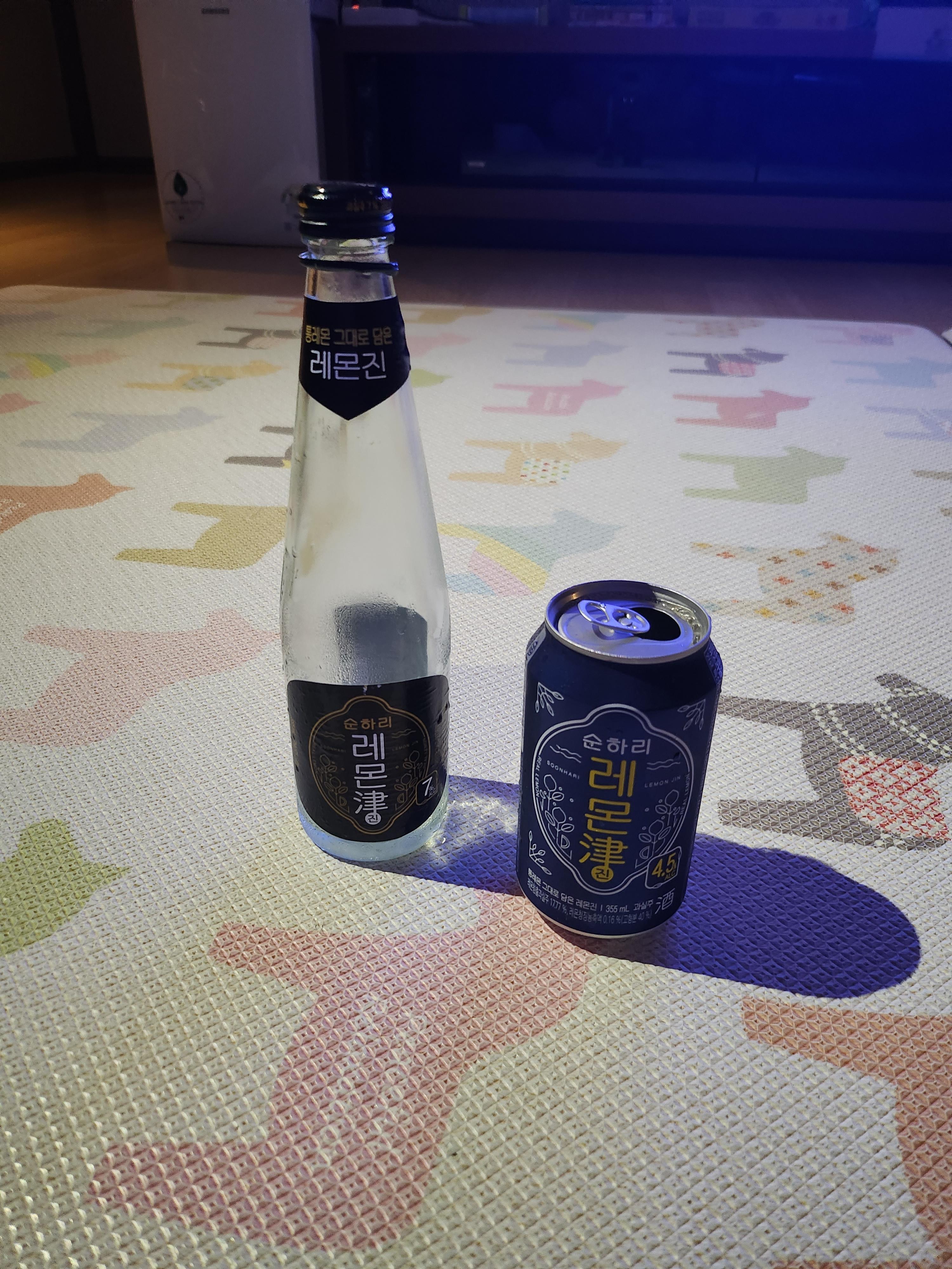 순하리 7% 병과 순하리 캔 4.5% 맛 비교