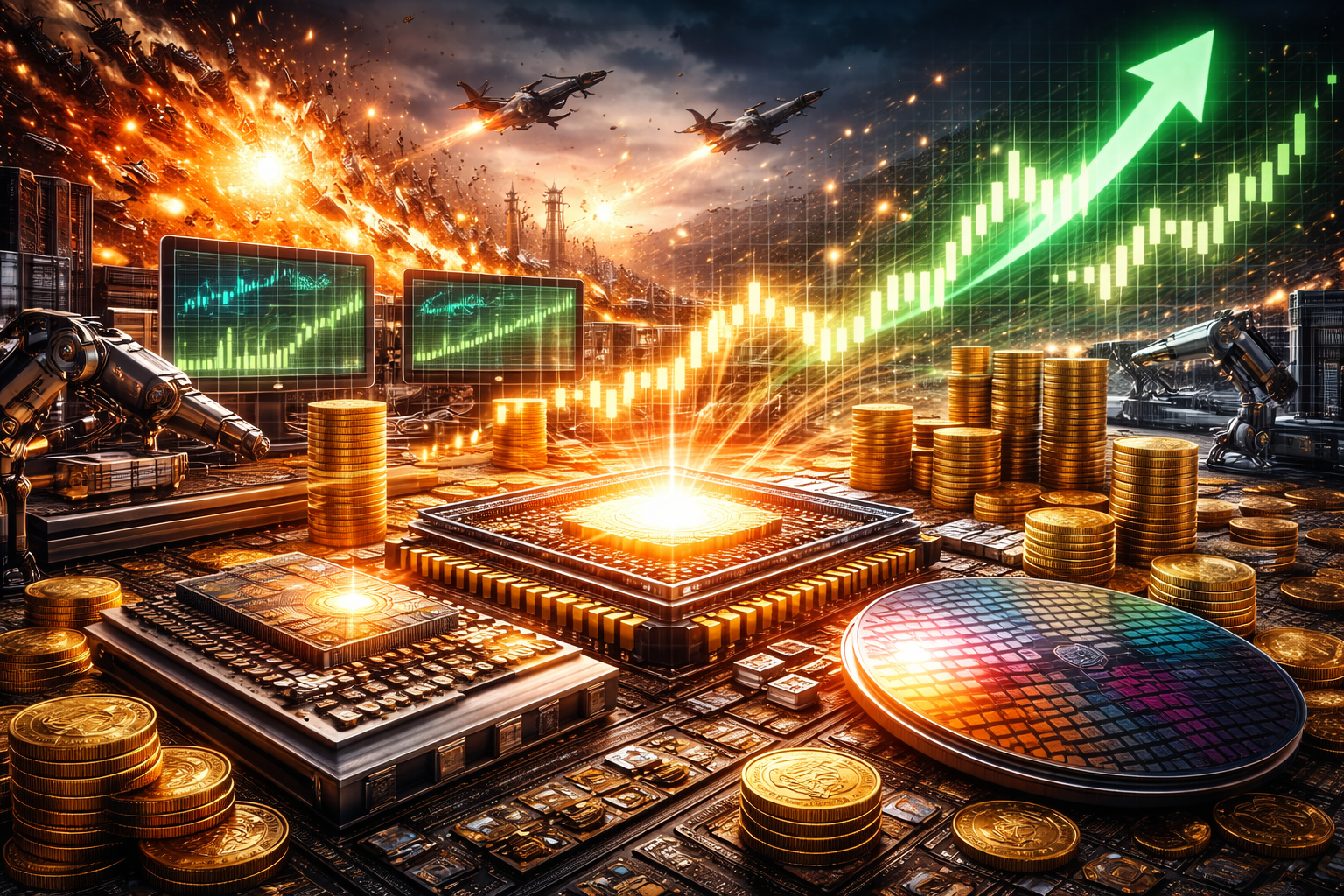 전쟁중에도 오른 반도체 소부장에 대한 이미지